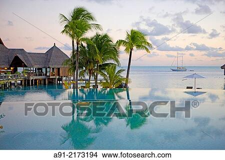 Picture - "French Polynesia, Leeward archipelago, Bora Bora island, Hotel resort Bora Bora Nui". Fotosearch