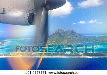 Stock Image - "French Polynesia, Leeward archipelago, Bora Bora island". Fotosearch