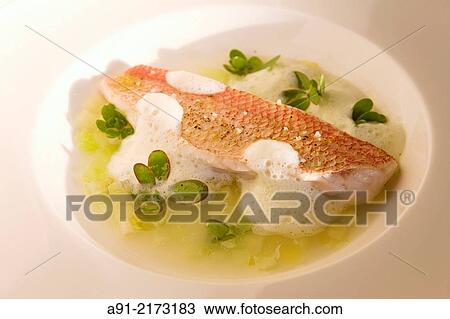 Stock Image - "French Polynesia, Leeward archipelago, Bora Bora island, Luxury Hotel resort Saint-Regis, Cuisine by chef Romuald Feger at restaurant Te Pahu". Fotosearch
