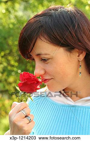 Girl and rose View Large Photo Image Stock Image - Girl and rose. Fotosearch