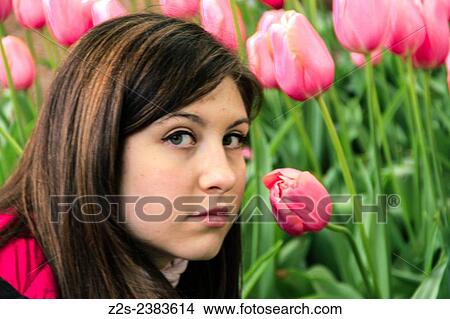 "Girl in keukenhof gardens, Amsterdam, Netherlands" View Large Photo Image Picture - "Girl in keukenhof gardens, Amsterdam, Netherlands". Fotosearch
