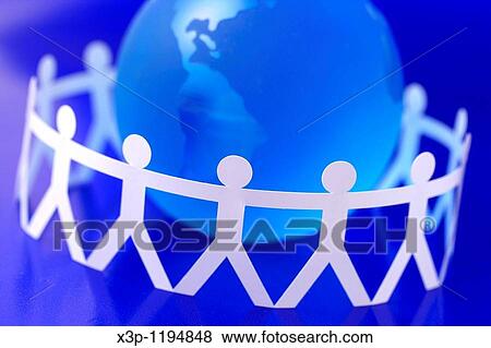 Hand holding figures and earth View Large Photo Image Stock Photo - Hand holding figures and earth. Fotosearch