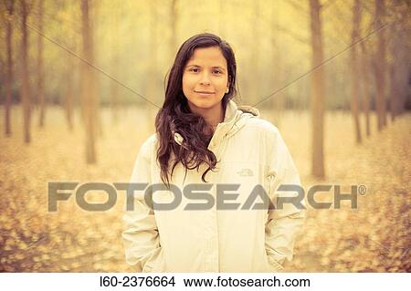 Picture - Happy girl in Cuenca province. Spain.. Fotosearch