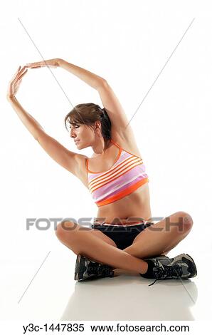 Hispanic Woman Doing Yoga Stretching View Large Photo Image Stock Photography - Hispanic Woman Doing Yoga Stretching. Fotosearch