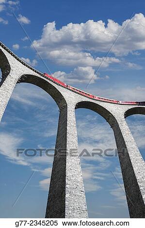 Stock Photography - "Landwasser Viaduct, Filisur, Canton of Graubünden, Switzerland". Fotosearch