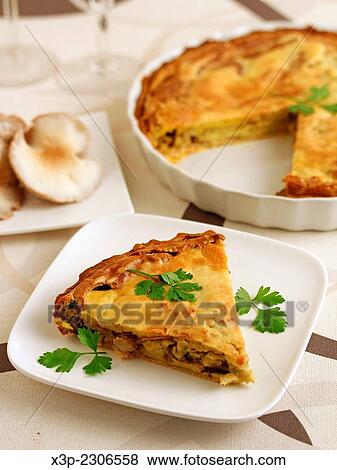 Mushrooms quiche. View Large Photo Image Stock Photo - Mushrooms quiche.. Fotosearch
