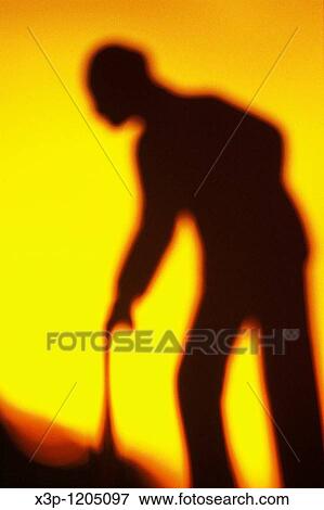 Old man silhouette View Large Photo Image Stock Photo - Old man silhouette. Fotosearch