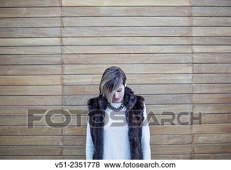 Portrait of a stylish woman outdoors View Large Photo Image Stock Photo - Portrait of a stylish woman outdoors. Fotosearch