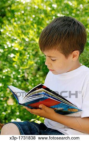 Reading a book View Large Photo Image Stock Photo - Reading a book. Fotosearch