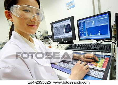 Stock Photography - "Researcher. SEM. Scanning Electronic Microscope. Technological Services to Industry. Tecnalia Research & Innovation, Donostia, San Sebastian, Gipuzkoa, Basque Country, Spain. ". Fotosearch