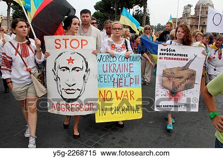 "Rome, Italy 21st September 2014 - Demonstration for peace in Ukraine by the Italian based Ukranian community in Rome Italy. " View Large Photo Image Stock Photography - "Rome, Italy 21st September 2014 - Demonstration for peace in Ukraine by the Italian based Ukranian community in Rome Italy. ". Fotosearch