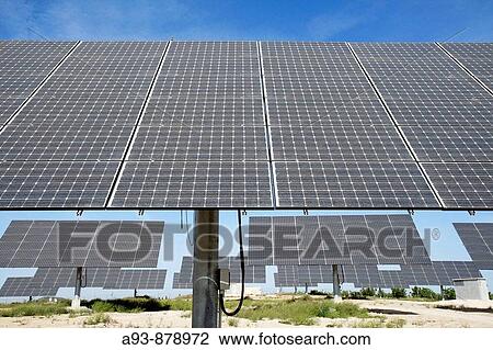 Stock Image - Solar panels in Arbeca (Lleida). Catalonia. Spain. Fotosearch