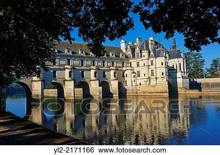 "The Chateau de Chenonceau designed by French Renaissance architect Philibert de l´Orme 1555 by to span the River Char. Loire Valley. Chenonceaux, Indre-et-Loire département France. " View Large Photo Image Stock Photograph - "The Chateau de Chenonceau designed by French Renaissance architect Philibert de l´Orme 1555 by to span the River Char. Loire Valley. Chenonceaux, Indre-et-Loire département France. ". Fotosearch