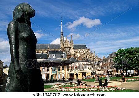 "The Dancer, sculpture by Bernhard Hoetger, J Bocquet public garden with the Cathedral of Our Lady in background, Amiens, Somme department, Picardy region, France, Europe" View Large Photo Image Stock Photo - "The Dancer, sculpture by Bernhard Hoetger, J Bocquet public garden with the Cathedral of Our Lady in background, Amiens, Somme department, Picardy region, France, Europe". Fotosearch