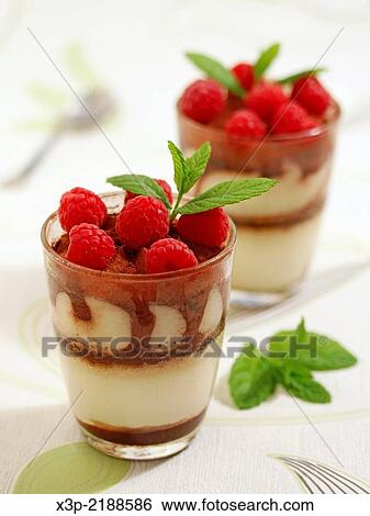 Tiramisu with raspberries. View Large Photo Image Stock Photograph - Tiramisu with raspberries.. Fotosearch