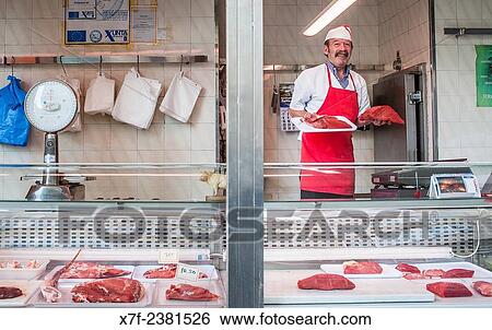 "Veal, butcher in `Mercado de la Plaza de San Agustin´, Coruña city, Galicia, Spain. " View Large Photo Image Stock Photograph - "Veal, butcher in `Mercado de la Plaza de San Agustin´, Coruña city, Galicia, Spain. ". Fotosearch