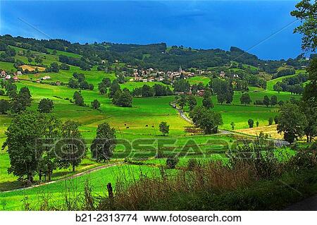 "Village of Leynhac, Cantal, Auvergne, France" View Large Photo Image Picture - "Village of Leynhac, Cantal, Auvergne, France". Fotosearch