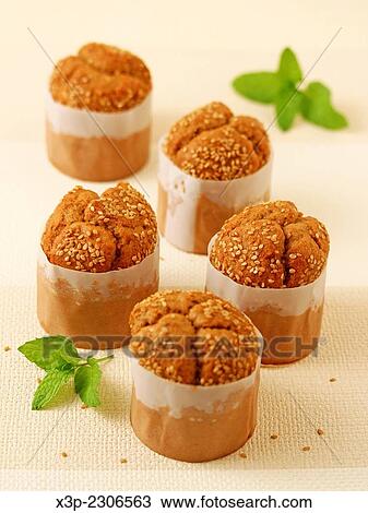 Wholemeal muffins. View Large Photo Image Stock Image - Wholemeal muffins.. Fotosearch