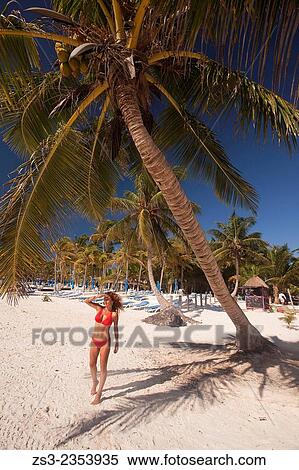 "Woman posing at Tulum beach, Tulum, Quintana Roo, Yucatan Province, Mexico, Central America. " View Large Photo Image Stock Photography - "Woman posing at Tulum beach, Tulum, Quintana Roo, Yucatan Province, Mexico, Central America. ". Fotosearch