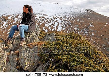 Stock Image - "young, Vall de Nuria, Catalonia, Spain". Fotosearch
