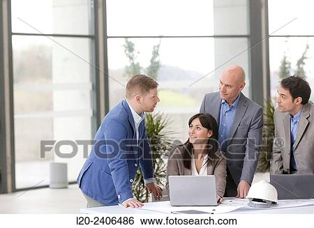 Architects meeting View Large Photo Image Stock Photograph - Architects meeting. Fotosearch