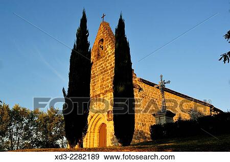 Stock Photo - "Eglise Saint-Laurent, Saint Laurent Church, Saint Laurent, Lot-et-Garonne Department, Aquitaine, France. ". Fotosearch