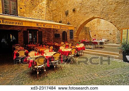 "La Cour des Poetes Restaurant, Sarlat-la-Caneda, Dordogne Department, Aquitaine, France. " View Large Photo Image Picture - "La Cour des Poetes Restaurant, Sarlat-la-Caneda, Dordogne Department, Aquitaine, France. ". Fotosearch