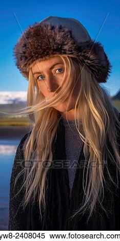 "Portrait of Icelandic Woman wearing a hat, Iceland. " View Large Photo Image Stock Photography - "Portrait of Icelandic Woman wearing a hat, Iceland. ". Fotosearch