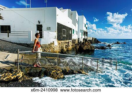 Stock Photo - "Punta Mujeres, Haria. Lanzarote, Canary Islands, Spain, Europe. ". Fotosearch