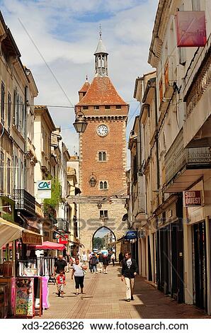 "Rue de Paris looking toward Place de la Liberation, Villeneuve-sur-Lot, Lot-et-Garonne Department, Aquitaine, France. " View Large Photo Image Stock Photograph - "Rue de Paris looking toward Place de la Liberation, Villeneuve-sur-Lot, Lot-et-Garonne Department, Aquitaine, France. ". Fotosearch