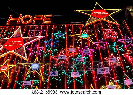 "The Christmas lights on St Paul´s Hospital in downtown Vancouver, BC, Canada. " View Large Photo Image Stock Image - "The Christmas lights on St Paul´s Hospital in downtown Vancouver, BC, Canada. ". Fotosearch
