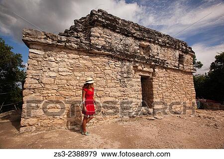 "Tourists near the temple on the top of the Nohoch Mul Pyramid at the Prehispanic Mayan city of Coba Archaeological Site, Quintana Roo, Yucatan Province, Mexico, Central America. " View Large Photo Image Stock Photo - "Tourists near the temple on the top of the Nohoch Mul Pyramid at the Prehispanic Mayan city of Coba Archaeological Site, Quintana Roo, Yucatan Province, Mexico, Central America. ". Fotosearch