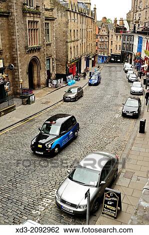 Stock Image - "Victoria Street, Grassmarket, Edinburgh, Scotland. ". Fotosearch
