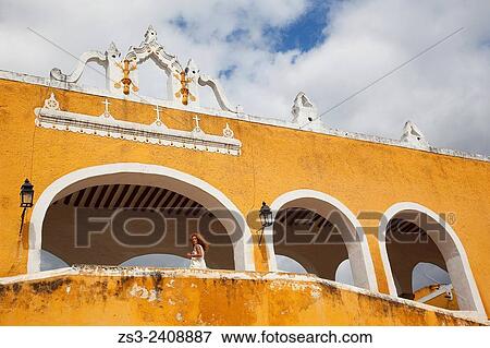 "Woman at the stairs of the Monastery, Convent Of San Antonio De Padua, Izamal, Yucatan, Yucatan Province, Mexico, Central America. " View Large Photo Image Stock Photo - "Woman at the stairs of the Monastery, Convent Of San Antonio De Padua, Izamal, Yucatan, Yucatan Province, Mexico, Central America. ". Fotosearch
