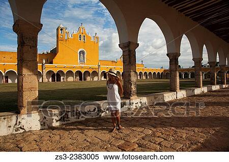 "Woman posing at Izamal convent, Monastery-Convent Of San Antonio De Padua, Izamal, Yucatan, Yucatan Province, Mexico, Central America. " View Large Photo Image Stock Photography - "Woman posing at Izamal convent, Monastery-Convent Of San Antonio De Padua, Izamal, Yucatan, Yucatan Province, Mexico, Central America. ". Fotosearch