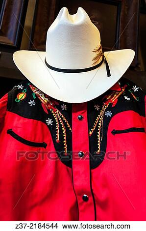 Picture - A cowboy outfit on display in a Denver shop, USA. Fotosearch