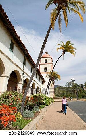A vertical view of Mission Santa Barbara, or Santa Barbara Mission, in Santa Barbara, California, USA. View Large Photo Image Stock Photo - A vertical view of Mission Santa Barbara, or Santa Barbara Mission, in Santa Barbara, California, USA.. Fotosearch