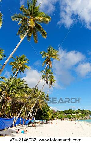 Stock Image - Alona beach at Panglao, Bohol island, Philippines, South East Asia.. Fotosearch