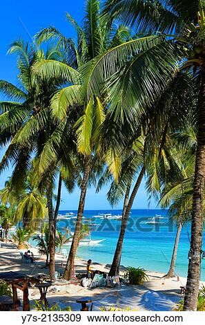 Stock Photo - Alona beach at Panglao, Bohol island, Philippines, South East Asia.. Fotosearch