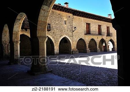 Arcades of Main Square. Cantavieja, Teruel, Spain View Large Photo Image Stock Image - Arcades of Main Square. Cantavieja, Teruel, Spain. Fotosearch