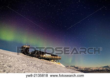 Aurora Borealis or Northern lights over the Abisko Sky Station, Abisko, Lapland, Sweden. View Large Photo Image Stock Photo - Aurora Borealis or Northern lights over the Abisko Sky Station, Abisko, Lapland, Sweden.. Fotosearch