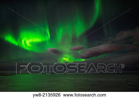 Aurora Borealis or Northern Lights, Reykjavik, Iceland. View Large Photo Image Stock Photograph - Aurora Borealis or Northern Lights, Reykjavik, Iceland.. Fotosearch