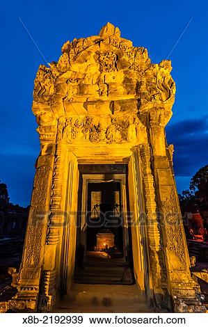 Banteay Samre Temple at night, Angkor Wat, Siem Reap Province, Cambodia (Khmer). View Large Photo Image Stock Photo - Banteay Samre Temple at night, Angkor Wat, Siem Reap Province, Cambodia (Khmer).. Fotosearch