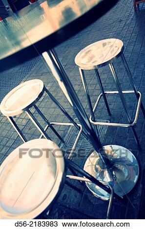 bar table and chairs, Valencia, Spain. View Large Photo Image Stock Image - bar table and chairs, Valencia, Spain.. Fotosearch
