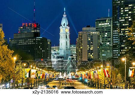 Ben Franklin Parkway and City Hall, Philadelphia, Pennsylvania, USA. View Large Photo Image Stock Photograph - Ben Franklin Parkway and City Hall, Philadelphia, Pennsylvania, USA.. Fotosearch
