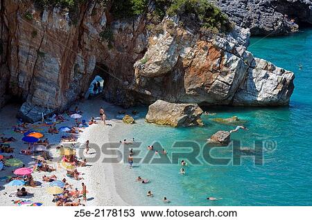 Busy beach of Milopotamos on Pelion Peninsula, Thessaly, Greece. View Large Photo Image Stock Image - Busy beach of Milopotamos on Pelion Peninsula, Thessaly, Greece.. Fotosearch