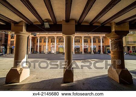 Candelera Square, a main traditional market square of Barbastro city. Somontano, Huesca, Aragón, Spain. View Large Photo Image Stock Image - Candelera Square, a main traditional market square of Barbastro city. Somontano, Huesca, Aragón, Spain.. Fotosearch