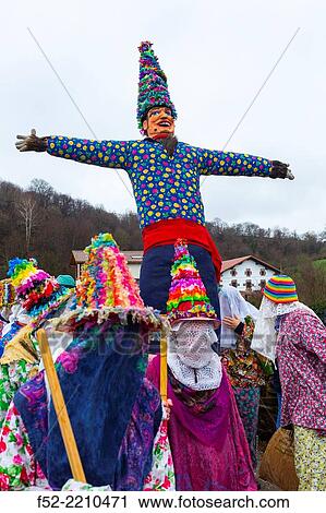 Carnival in Lantz, Navarra, Spain, Europe. View Large Photo Image Stock Image - Carnival in Lantz, Navarra, Spain, Europe.. Fotosearch