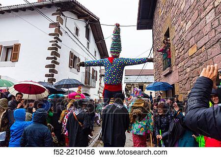 Carnival in Lantz, Navarra, Spain, Europe. View Large Photo Image Stock Photograph - Carnival in Lantz, Navarra, Spain, Europe.. Fotosearch