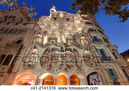 Casa Batlló. Barcelona, Spain. View Large Photo Image Stock Photograph - Casa Batlló. Barcelona, Spain.. Fotosearch